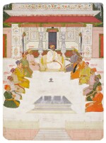 An ancestral portrait of the rulers of Amer and Jaipur, India, Rajasthan, Jaipur, circa 1760