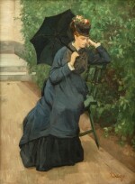 Woman with umbrella | Jeune femme au parasol