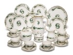 A Meissen 'Green-Dragon' Pattern Tea and Coffee Service, 20th Century
