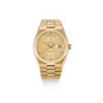 ROLEX | OYSTERQUARTZ DAY-DATE, REFERENCE 19018 A YELLOW GOLD BRACELET WATCH WITH DAY AND DATE, CIRCA 1986