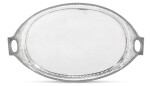 A large silver galleried tray, Rivage, St Petersburg, circa 1885