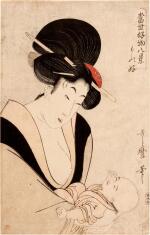 Kitagawa Utamaro (1754-1806) | A beauty and child | Edo period, 19th century