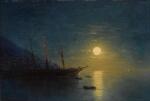 Steamship on a moonlit night