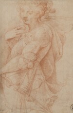 Study of a female figure in armor, possibly Minerva