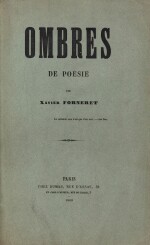Ombres de poésie. Paris, Dumas 1860. Édition originale. In-8, demi-veau noir d'Alix.
