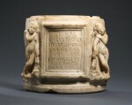 A FRAGMENTARY ROMAN MARBLE CINERARY URN, 1ST/2ND CENTURY A.D.