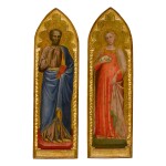 Sold Without Reserve | SPINELLO DI LUCA SPINELLI, CALLED SPINELLO ARETINO | SAINT PETER AND SAINT AGNES, A PAIR