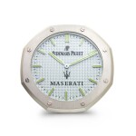 Audemars Piguet | Royal Oak Maserati| A stainless steel wall clock, Circa 2010 | 愛彼 | 皇家橡樹瑪莎拉蒂 精鋼掛牆鐘，約2010年製