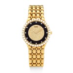 PIAGET | REFERENCE 12336 K61 S, A YELLOW GOLD AND DIAMOND-SET BRACELET WATCH WITH ONYX DIAL, CIRCA 2000