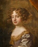 Portrait of Queen Anne (1665–1714) when a Princess, bust-length, wearing a purple dress