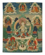 A Thangka Depicting Sadakshari Lokeshvara, Tibet, 19th Century