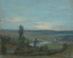The Meuse Valley with a village and figures