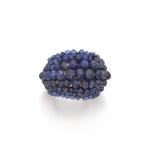 Sapphire and diamond ring, 'Boule', 1950s