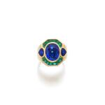 Sapphire and emerald ring