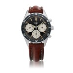 HEUER | 'BIG REGISTER' AUTAVIA, REF 2446 STAINLESS STEEL CHRONOGRAPH WRISTWATCH WITH FIRST EXECUTION DIAL CIRCA 1965