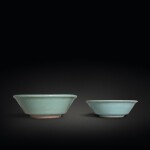 Two 'Longquan' celadon-glazed washers, Southern Song dynasty | 南宋 龍泉窰青釉洗一組兩件