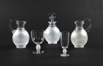 Lalique, France, part of a service of crystal glasses, "Langeais" model, created by Marc Lalique in 1976 | Lalique, France, partie de service de verres en cristal, modèle "Langeais", créé par Marc Lalique en 1976