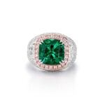 Emerald and Diamond Ring | 5.36克拉 天然「哥倫比亞穆索」無油祖母綠 配 鑽石 戒指
