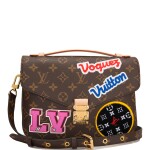  Louis Vuitton Monogram Patches Pochette Metis of Coated Canvas with Golden Brass Hardware
