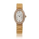 Baignoire, Ref. 1954  Pink gold and diamond-set wristwatch with bracelet  Circa 1998