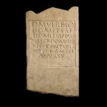 A ROMAN MARBLE LOCULUS PLAQUE WITH FUNERARY INSCRIPTION FOR VEREIUS, A.D. 70-81