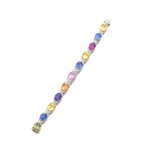 Sapphire, coloured sapphire and diamond bracelet | 寶格麗 藍寶石、彩色剛玉及鑽石手鏈
