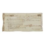 Salomon, Haym | A Bill of Exchange issued by the United States to support the Revolutionary War, endorsed by the financier-patriot Haym Salomon