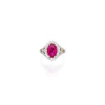 RUBY AND DIAMOND RING | 紅寶石配鑽石戒指