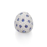 Sapphire and diamond ring, 'Lobi' | 卡地亞 | 「Lobi」 藍寶石配鑽石戒指