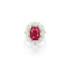 Ruby and Diamond Ring | 6.71克拉 天然「緬甸」紅寶石 配 鑽石 戒指