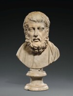 A Roman Marble Portrait Bust of Hermarchos of Mytilene, circa 1st Century A.D.