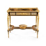 A Louis XVI style writing table, after the model by Adam Weisweiller for Marie-Antoinette's bedroom at Château de Saint Cloud