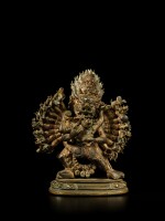 A copper alloy figure of Vajrabahirava, Qing dynasty, 18th century