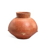 A red pottery jar with pricked designs, Hongshan culture, c. 4500-3000 BC 紅山文化 紅陶錐刺紋罐