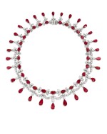 Graff | Ruby and Diamond Necklace | 格拉夫 | 紅寶石 配 鑽石 項鏈 ( 紅寶石 及鑽石共重約77.51及41.21克拉 )