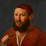 Portrait of a musician holding a trumpet