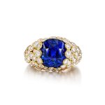Sapphire and Diamond Ring | 卡地亞 | 6.57克拉 天然「緬甸」未經加熱藍寶石 配 鑽石 戒指