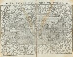 La Cosmographie universelle. 1565. Reliure du XVIIe. Nouvelle éd. abondamment illustrée.