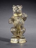 A fine German silver-gilt drinking cup modelled as a bear, Hans auf der Burg, Nuremberg, circa 1598-1602