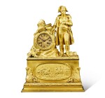 A Restauration Gilt Bronze Napoleonic Mantel Clock, Circa 1815-20
