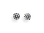 A Pair of 0.53 and 0.51 Carat Round Diamonds, E Color, VS1 and VS2 Clarity