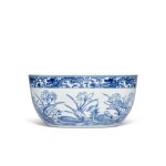 A blue and white 'lotus pond' bowl, Seal mark and period of Daoguang | 清道光 青花荷塘鴛鴦圖盌 《大清道光年製》款