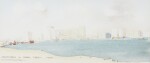 Dubai—J.V. Huntington | Sandstorm in Dubai Creek, 1980, watercolour