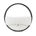 Limited Edition White Quilted Lambskin Hula Hoop XL Bag Silver Hardware, 2013
