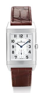 JAEGER-LECOULTRE | REVERSO DUOFACE TRAVEL TIME, REFERENCE 215.8.D4,  A STAINLESS STEEL LIMITED EDITION REVERSIBLE DUAL TIME ZONE WRISTWATCH WITH 24 HOURS INDICATION AND TIGER'S EYE DIAL, CIRCA 2017
