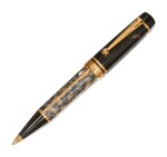 MONTBLANC | A BLACK AND GREY MARBLED RESIN BALLPOINT PEN, CIRCA 1996