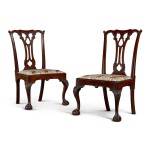 FINE PAIR OF CHIPPENDALE CARVED MAHOGANY SIDE CHAIRS, POSSIBLY FROM THE WORKSHOP OF THOMAS TUFFT (1740-1788), PHILADELPHIA, PENNSYLVANIA, CIRCA 1770