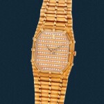Bamboo | A yellow gold and diamond-set bracelet watch | Circa 1983