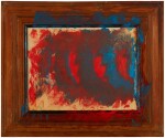 Howard Hodgkin, Technicolour, oil on wood, 35.9 by 43.8 cm.