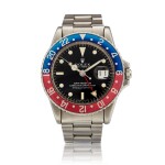 Reference 1675 GMT-Master ‘Pepsi’, A stainless steel automatic dual time wristwatch with date and bracelet, Circa 1970